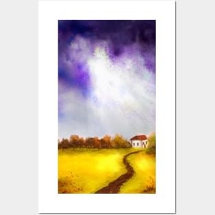 Dramatic light country landscape Posters and Art